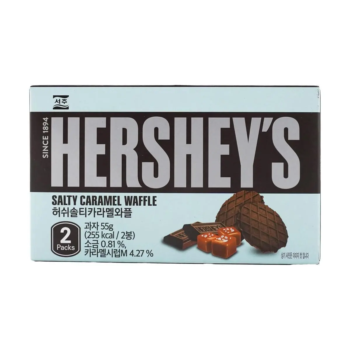 Hershey's Korea Salted Caramel Chocolate Waffle Cookies 55g - Authentic Korean Snack