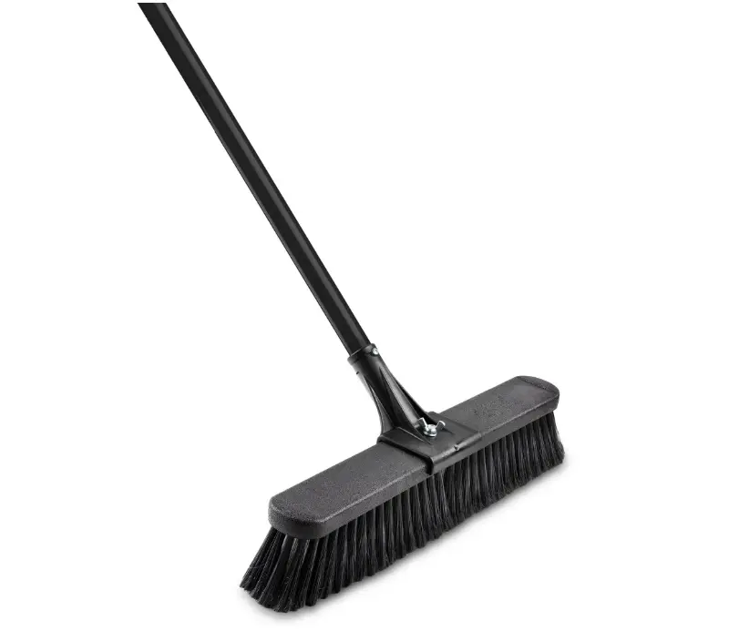 18-Inch Push Broom with Steel Handle – Multi-Surface Sweeper for Indoor & Outdoor Use Cleaning