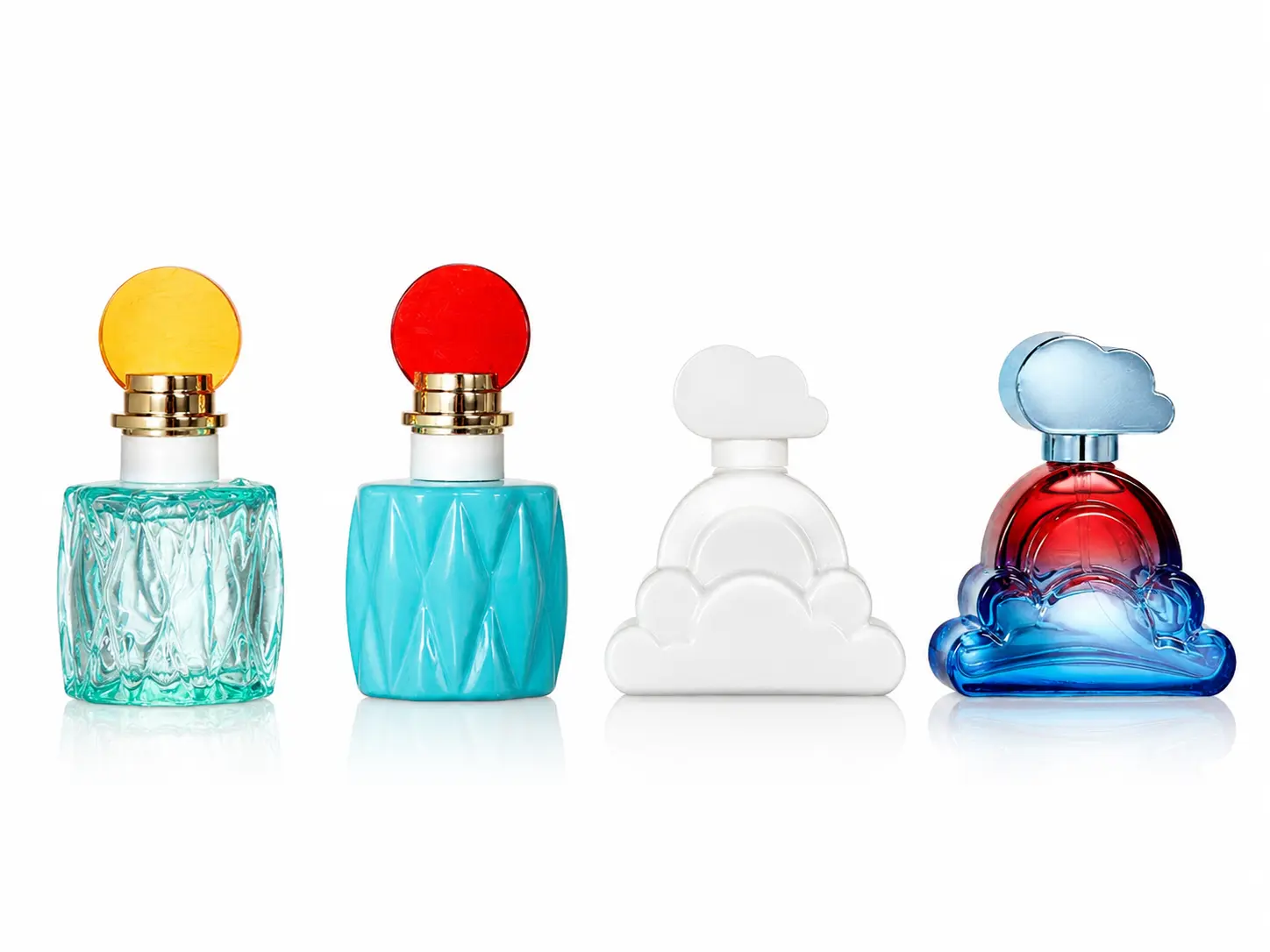 4pcs,Cute Cloud Perfume Bottle Aesthetic, Mini Fragrance Spray Bottle, Stylish Room Decor,Gift for Her