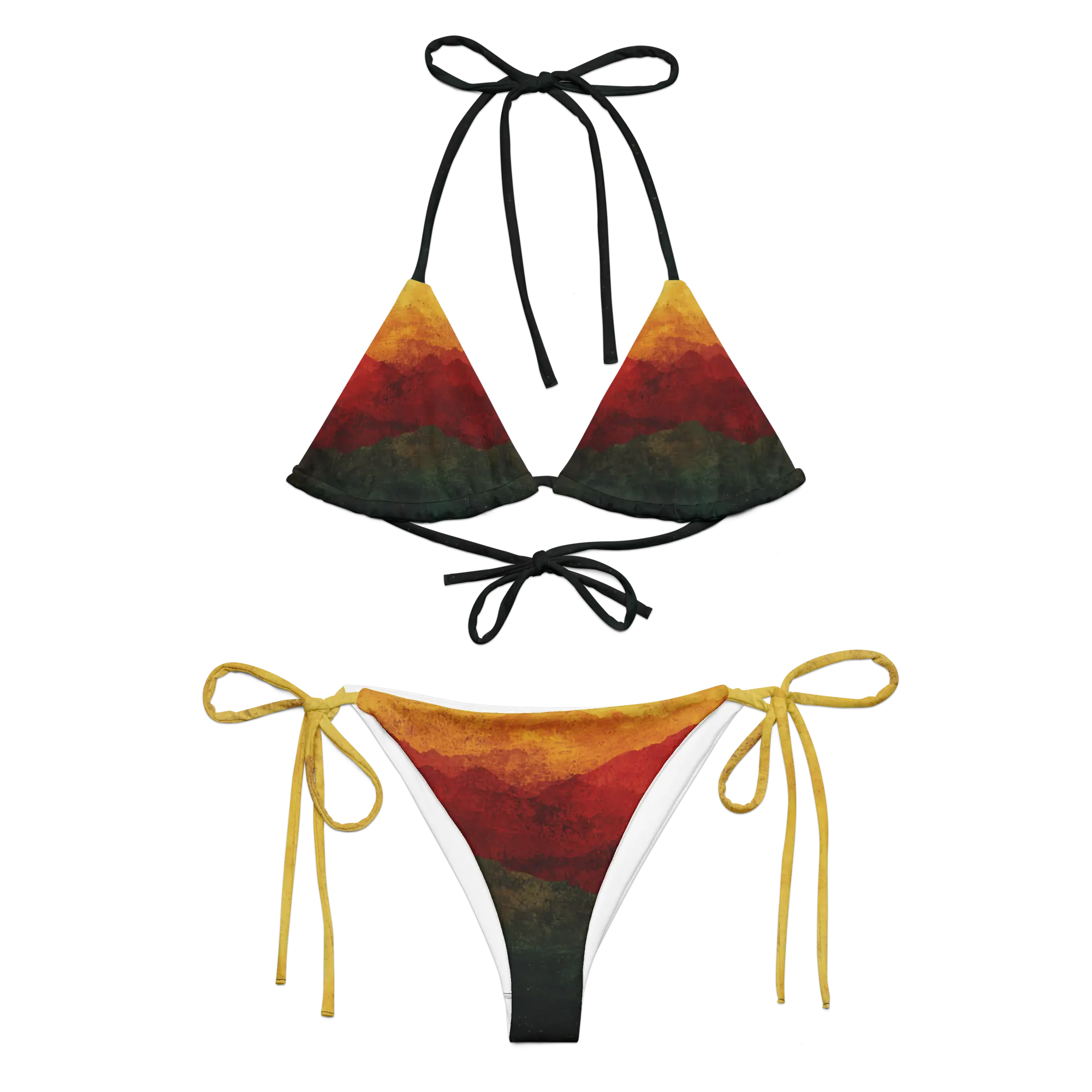Dominica Flag Gradient String Bikini