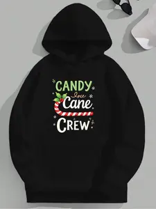 Candy Cane Crew Festive Design men's casual hoodies