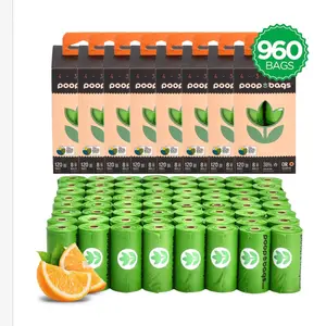 The Original Poop Bags-  960 Orange Scented Countdown Rolls dog poop bags pet dog poop bag