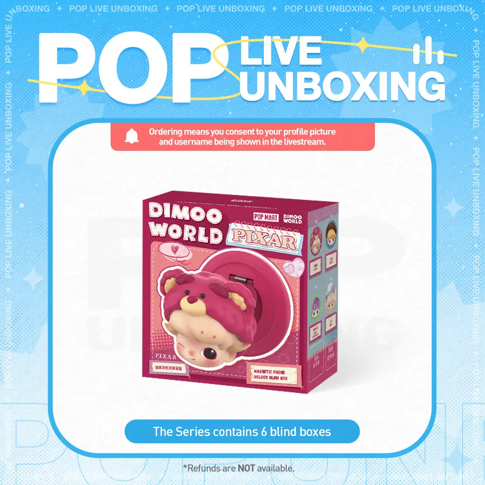 [POP NOW] POP MART DIMOO WORLD × PIXAR Series-Magnetic Phone Holder Blind Box