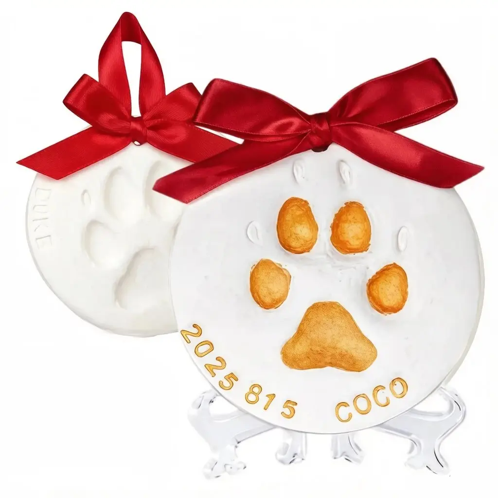 8 in 1 Pet Paw/Handprint Plasticine Clay DIY Kit, Hand Molding Kit, Hand Casting Kit, includes Stand, Brush, Mold Box, Letter Stamp, For Cat, Dog, Small Pet, Keepsake for Pet Owners, Pet Souvenirs, Gifts, Handmade Items, Quality Molds, Premium Materials