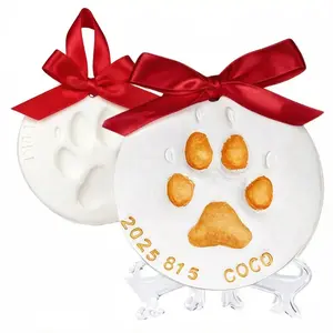 8 in 1 Pet Paw/Handprint Plasticine Clay DIY Kit, Hand Molding Kit, Hand Casting Kit, includes Stand, Brush, Mold Box, Letter Stamp, For Cat, Dog, Small Pet, Keepsake for Pet Owners, Pet Souvenirs, Gifts, Handmade Items, Quality Molds, Premium Materials