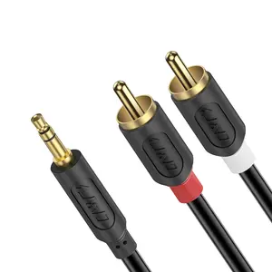 RCA ,RCA to 3.5mm   Plated Audiowave Series 3.5mm Male to 2 RCA Male Stereo Audio Adapter Y Splitter RCA  for Smartphones, Tablets, Speakers, 3