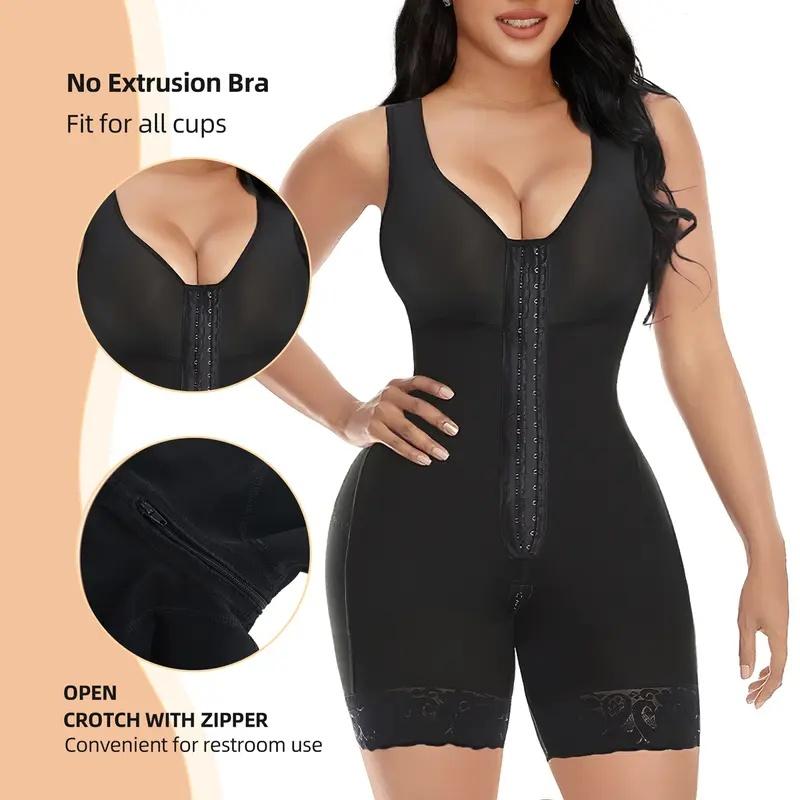 Fajas Colombianas Shapewear for Women Tummy Control Full Shapewear Butt Lifter with Zipper Crotch