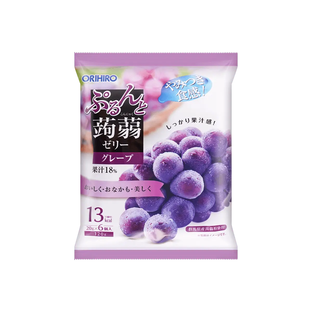 ORIHIRO Jelly Red Grape Flavor 6pcs 120g ORIHIRO Jelly Red Grape Flavor 6pcs 120g