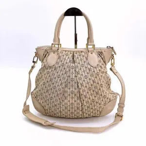 Pre-owned Louis Vuitton Mini Lin Croisette Marina PM Rouge