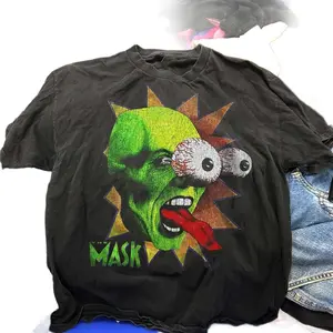 [SALE UP TO 30%] The Mask 1994 Promo Vintage T-Shirt, Graphic Unisex Tee, Retro 90s Movie Jim Carrey Film Fan Shirt, Classic Comedy Graphic Tee