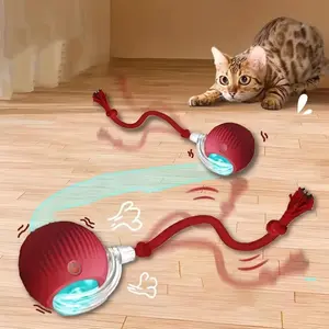 Interactive Motion-Activated Cat Toy – Rolling Chirp Ball with Red LED Light for Indoor Cats | Fast 360° Movement, Carpet-Friendly Design, Keeps Bored Kittens & Adult Cats Active and Engaged