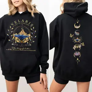 Velaris City Of Starlight Two Sided Sweatshirt, The Night Court Sweater, Acotar Velaris Sweatshirt, Court Of Dreams, Velaris Bookish, Unisex Sweater Pullover Tee