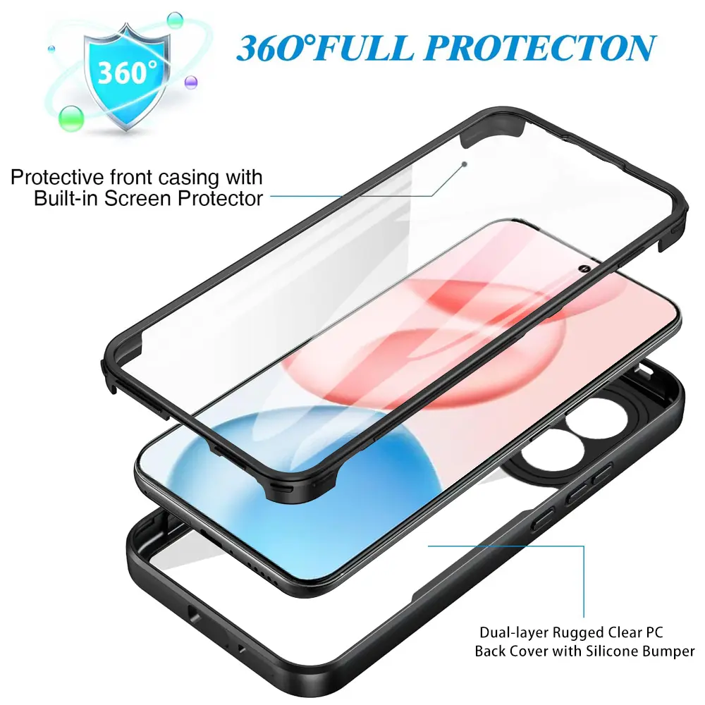 For Honor 400 5G 360 Full Protection Phone Case For Honor 400 Pro 400 Lite Clear Screen Film With Silicone Back Cover Fundas