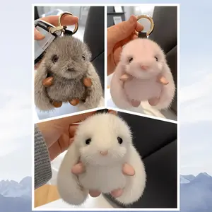 3-Piece Plush Bunny Charm, Big Ear Rabbit Keychain, Summer Plush Bag Accessory, Car Pendant, Birthday & Valentine's Gift