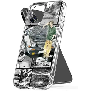 Phone Case Initial D Accessories Takumi TPU Fujiwara Shockproof Cover Transparent Compatible with iPhone SE 7 8 X XR 11 12 13 14 15 16 Plus Mini Pro Max Samsung Galaxy Note S9 S10 S20 S21 Ultra Plus Protection Protective