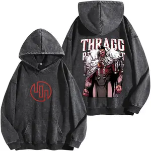 "Thragg The Conqueror" viltrumite compression War - 2 side v5 Washed Hoodie, Comics Wash T-Shirt, TV Show T-shirt, Unisex Shirt Streetwear graphic Menswear Cotton Fabric Top lover graphic tee