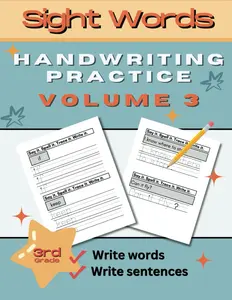 Sight Words Handwriting Practice: Volume 3