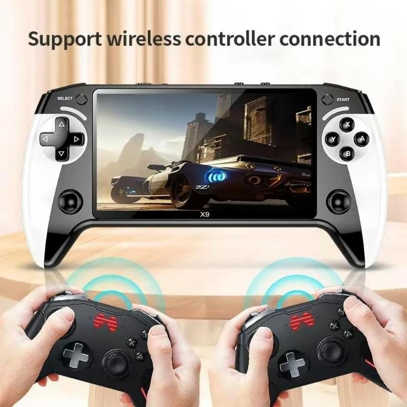 X9 Handheld Game Console with 10 Preloaded EmulatorGames 5.5-inch Display Portable Travel Friendly ProtectiveCase Low Power Usage White Color