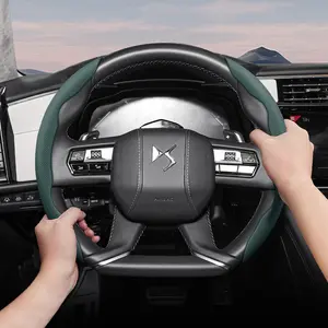 For DS Steering Wheel Cover – Perforated Breathable Leather, Sectional Ultra-Thin Design, Protects the Steering Wheel. Compatible with DS 7 Crossback, DS 3 Crossback, DS 9, DS 4, DS 5