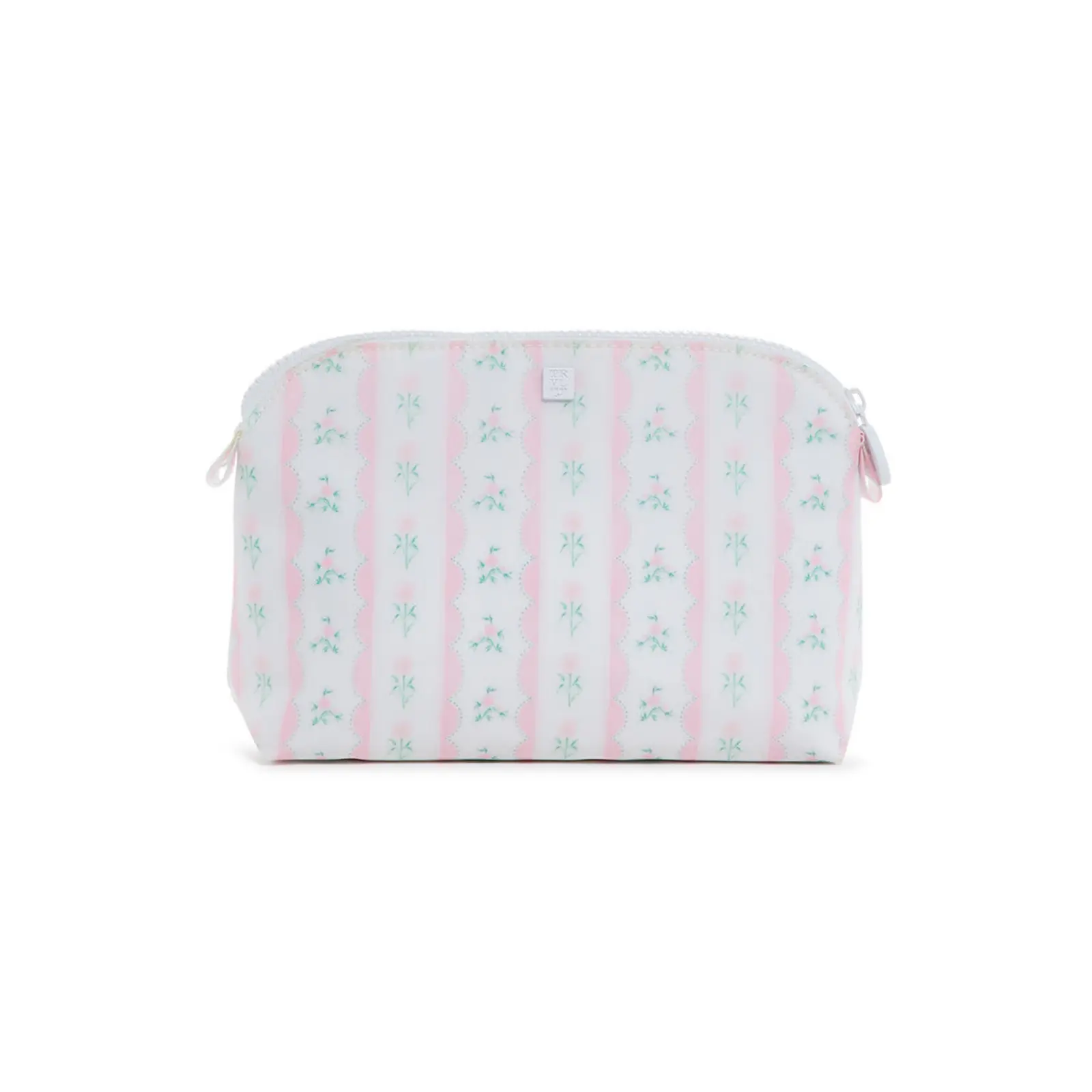 TRVL Goodie Cosmetic Bag - Ribbon Floral Pink | Mini Organizer Bag for Diapers, Snacks, Pacifiers & Travel Essentials – Lightweight, Waterproof & Portable Bag for Women