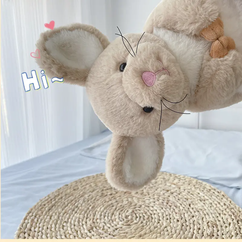 Soft Chinchilla Plush Stuffed Animal – Realistic Beige & White Chinchilla with Black Ears & Pink Paws, Cuddly Companion for Bedtime, Perfect Birthday & Christmas Gifts & Cozy Home Decor
