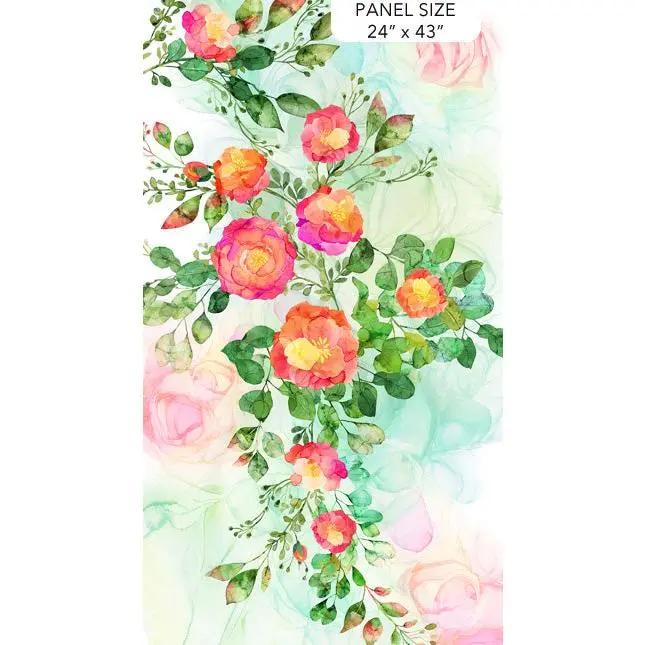 Fabric Northcott Veranda 24x43" Quilting Panel DP28395-10