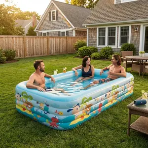 S3857056450Portable Family Outdoor Inflatable Swimming Pool, Inflatable Swimming Po…Upgraded Thickened PVC Material, Extra Large Summer Water Park, Suitable For Home, Backy