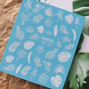 DreamNails 2D Water Nail Decal TW-442 Tropical Leaves Design for Nail Art Decoration
