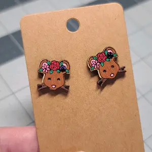 Cute rat/mouse stud earrings