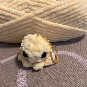 Custom crochet octopus keychain