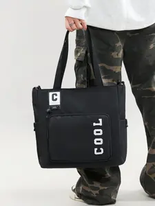 Men's Camo Print Zipper Tote Bag, Casual Versatile Large Capacity Shoulder Bag for Daily Commuting, Work and School, with Multiple Pockets and Practical Men's Tote Bag