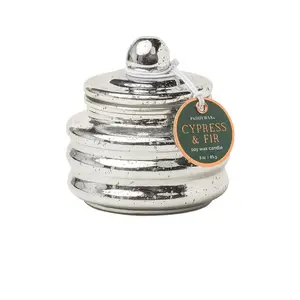 Paddywax Silver Cypress & Fir Stocking Stuffer 3 Oz Candle in Cypress & Fir