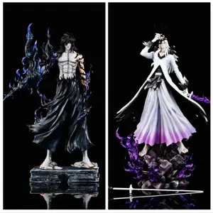 Bleach Ichigo Kurosaki Figurines, Final Moon Form & Hollow Mask Form, Replaceable Masks, High Detail Battle Expressions, Anime Collectibles