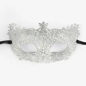 1pc 1920s Ladies' Masquerade Festival Golden Glitter Hollow Fox Plastic Makeup Mask Half Face Venetian Mask for Bachelorette Party