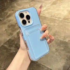 iPhone 17 Air 16 Pro Max Case, Wallet Clear Protective Phone Case, Credit Card Holder, Shockproof, Anti-Scratch, Anti, Cover