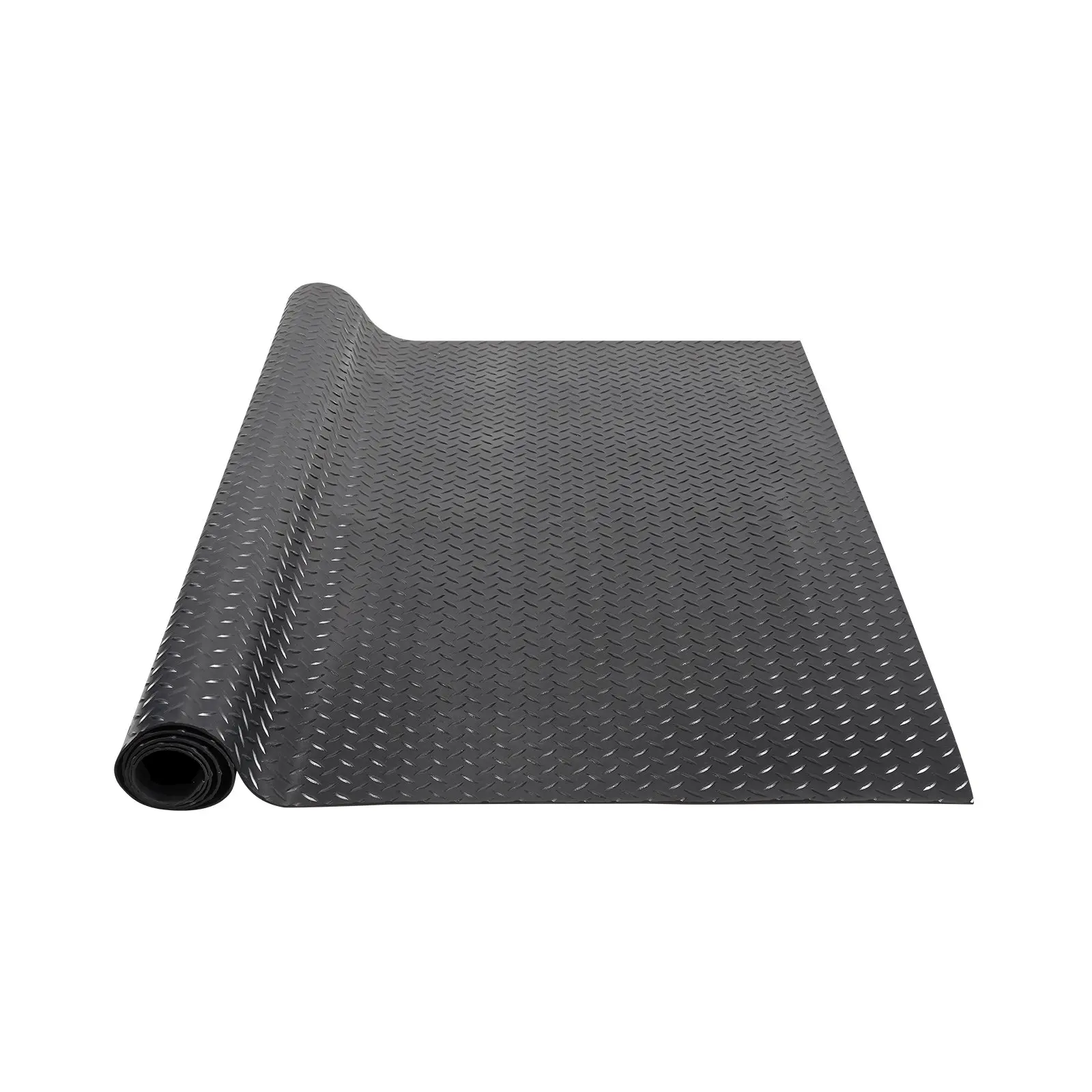 【Summerfinds】VEVOR Waterproof 3mm Diamond-Plate SBR Rubber Flooring Roll, 4 ft x 10 ft Easy-to-Clean Garage Floor Mat, for Garage, Gym Under-Car Use