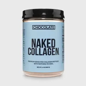 Naked Collagen - Chocolate flavor - Premium Grass-Fed Collagen Peptides Protein Powder - 1.3 LB - 18g Protein - Only 4 ingredient - For Healthy Joints Bones Gut Hair Nails