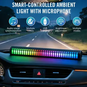 Universal RGB LED Car Atmosphere Light | Wireless Sound Control Pickup Rhythm Lamp | APP Control Color-Changing Neon Strip | Portable Car Interior Decor bf6 Strobe Light Tube Tail Lights for Tacoma halogen bulbs rock lights Plug-and-Play Headlights