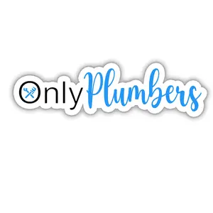Funny Plumbers Hard Hat Vinyl Decal Sticker - Office Stationery Label for Laptop, Smartphone, Water Bottle Accessories & Devices F43