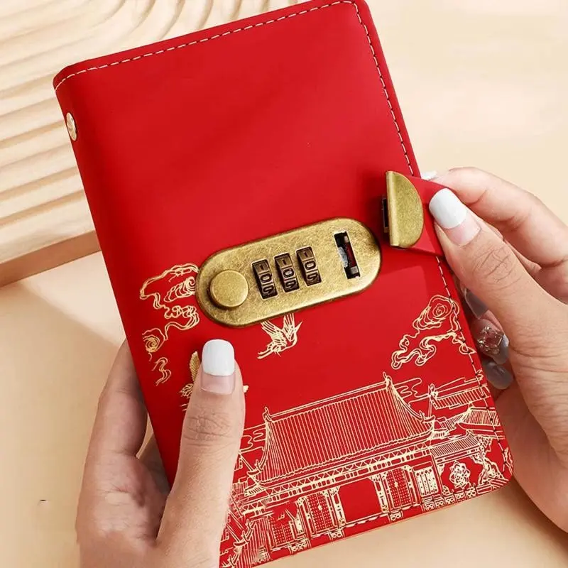 Large Capacity 100 Pages 3-Ring Binder, Savings Binder, Cash Stuffing Binder Cash and Photo Storage Book with Password Lock, Heavy Duty Plastic Cover, Suitable for Money, Photo Organization Binding System, Office Use, Financial Record Notebook