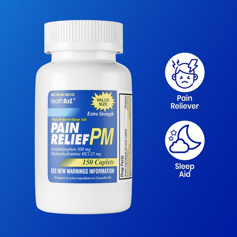 HealthA2Z Day & Night Cold Bundle | Cold & Allergy Chlorpheniramine + PE (72 Tablets, Pack of 1) + Ibuprofen (250 Tablets, Pack of 1) + Pain Relief PM Acetaminophen 500 mg (150 Caplets, Pack of 1) + Vitamin D3 + K2 (Coconut Oil) (90 Softgels, Pack of 1)