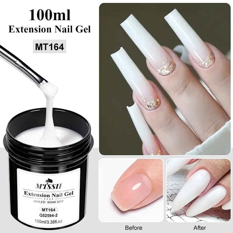 MTSSII 100ml Large Capacity Acrylic Liquid Nail, UV LED Clear Paint, 6 Colors Available, DIY Design Nail Extension Tool, Long Lasting & Easy Apply, Builder Extension Gel, Gel Nails, Nail Art Supplies
