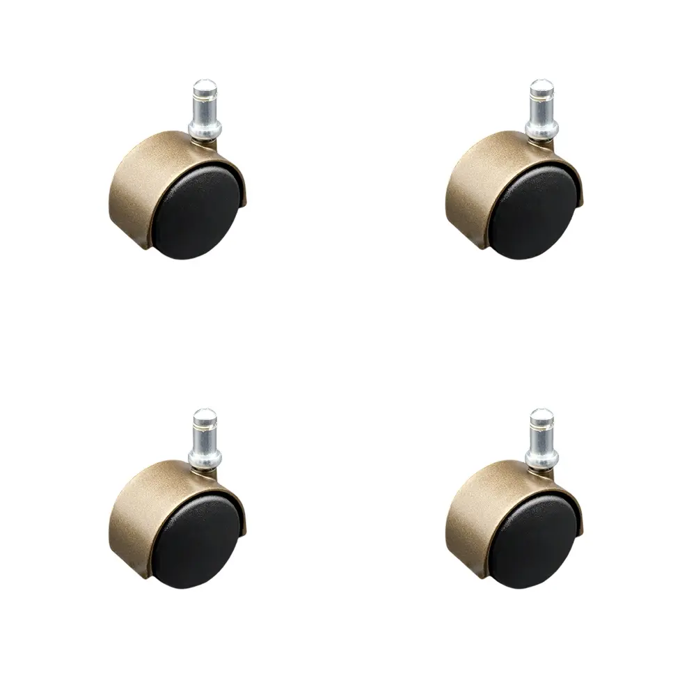 212 MAIN Office Chair Stem Casters, 2 in. Windsor Antique Hooded Soft Urethane Twin Swivel Wheels, 0.43 in. x 0.875 in. Grip Ring Stem, Furniture Moving Wheels, Set of 4 (Model SCC-GR02S50D-NYU-WA-716X78-4), Office Chair Wheels