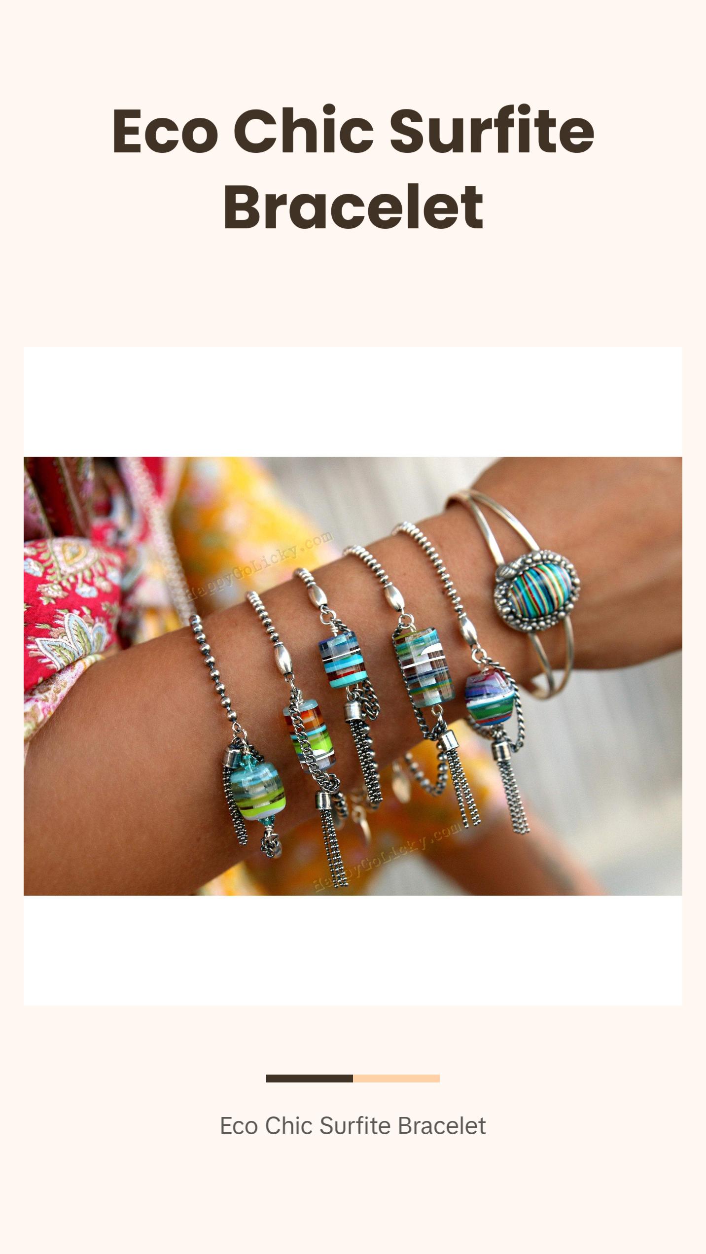 Recycled Surfboard Resin Surfite Bracelet