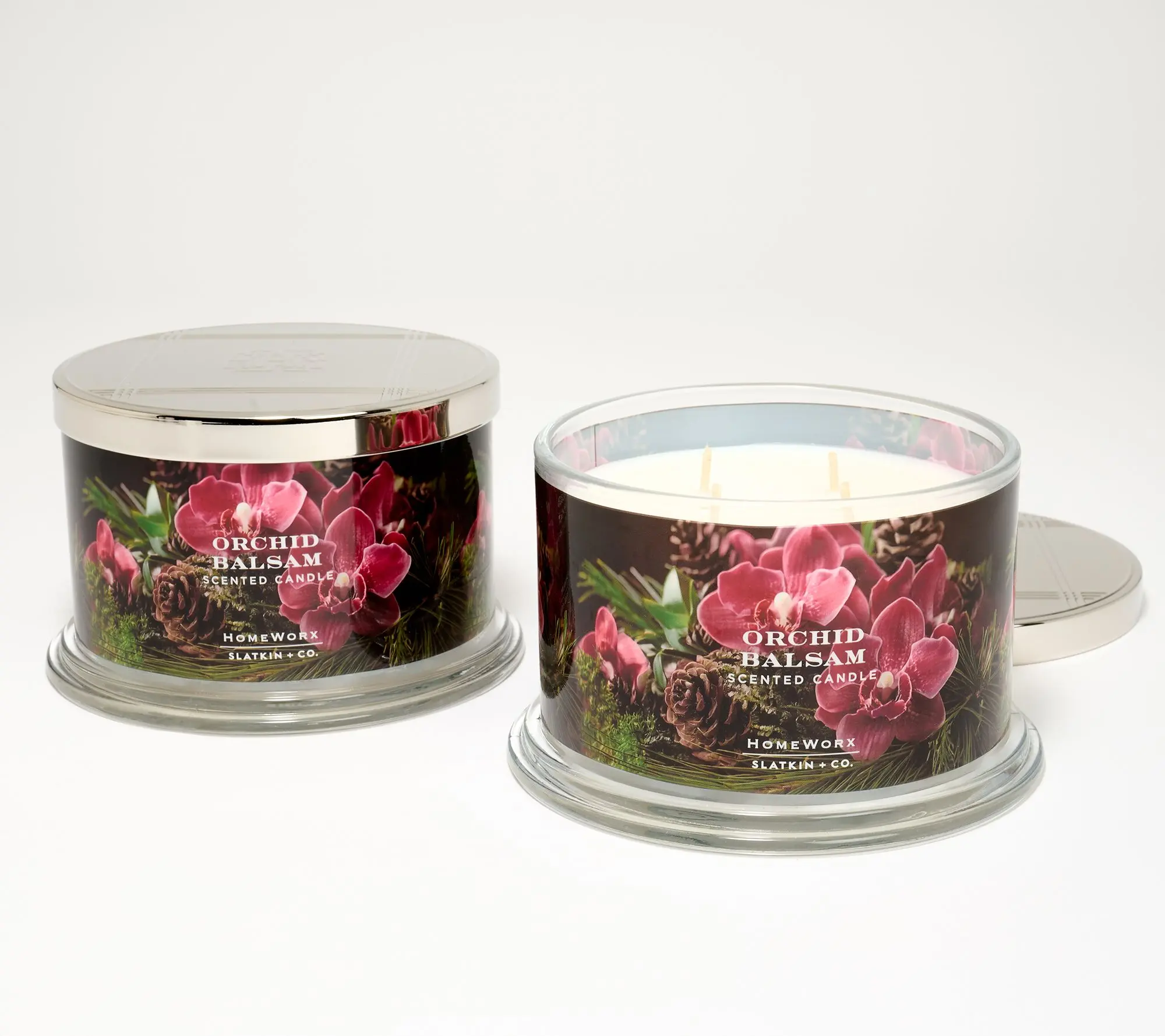 HomeWorx by Slatkin + Co. S/2 18oz Black Orchid Balsam