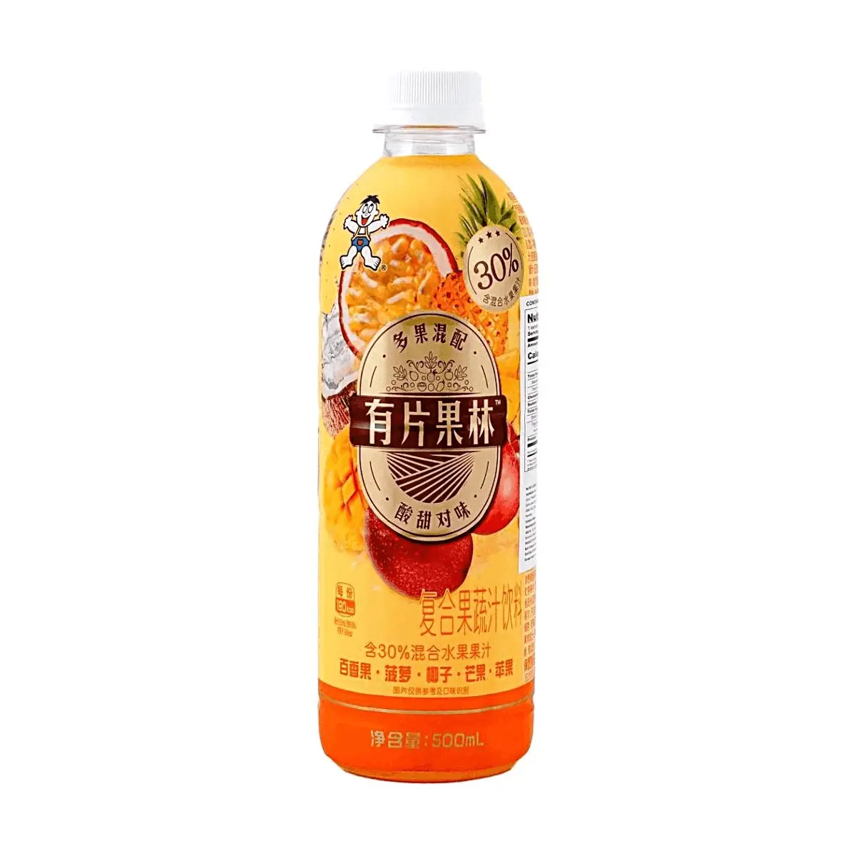 WANT WANT Mixed Fruit Juice Drink with Passion Fruit, Pineapple, Coconut, Mango & Apple Flavors - 500ml Refreshing Beverage