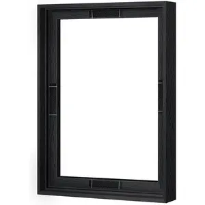 12x16 Canvas Floating Frame with 0.9" Deep, Black Floater Frame for Canvas Paintings with Adhesive, Vertical or Horizontal Wall Art frame for Prints Oil Painting  Decor, 1 Pack.