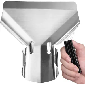 Stainless Steel French Fry Popcorn Scoop, Quick Fill Tool for Food Bags & Boxes, Multipurpose Utility Scooper for Bagger French Fries, Snacks, Desserts, Ice, Dry Goods