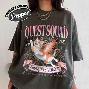 Quest Squad Broccoli Shirt, Onyx Storm Shirt, Fourth Wing Tee, Xaden Riorson, Ridoc Romantasy Fan Shirt, Dragon Rider, Bookish Tee AY