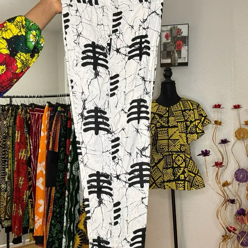 Men's Ankara Pants - Relaxed Fit, Modern, Belt Holes, Stylish, Comfortable
